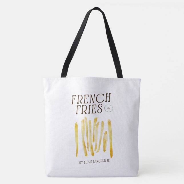 Funny French Fries Liebe Tote Bag Tasche (Vorderseite)