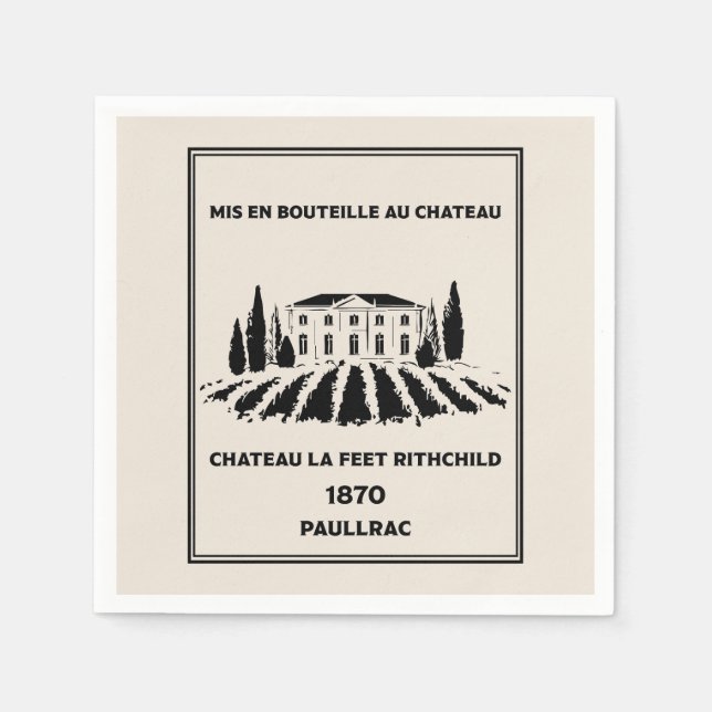 Funny French Geburtstag Serviette (Vorderseite)