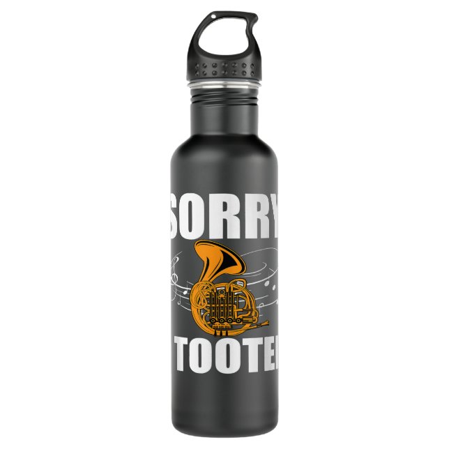 Funny French Horn Sprichwort Gift Horn Player2 Edelstahlflasche (Vorderseite)