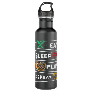Funny French Hornist Gift Eat Sleep Spiel Französi Edelstahlflasche