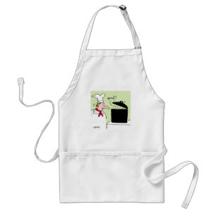 Funny French Koch Cartoon Voila Man's Kitchen Schürze