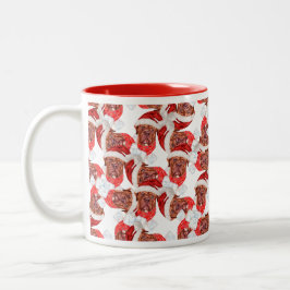 Funny French Mastiff Weihnachtsmuster Zweifarbige Tasse