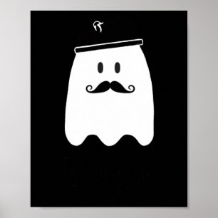 Funny French Teacher Halloween Bonjour Ghost Poster