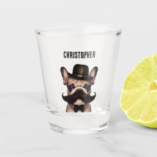 Funny Frenchie Barkeep Custom Schnapsglas