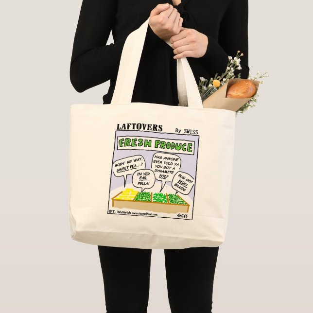Funny Fresh Produce Laftovers Cartoon Tasche (Vorderseite (Produkt))