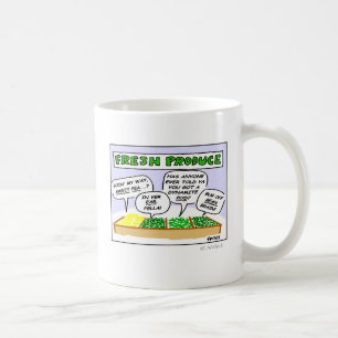 Funny Fresh Produziert Cartoon Gemüse Tasse