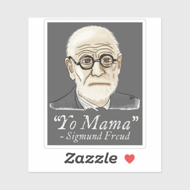 Funny Freud Psychologie Aufkleber (Blatt)