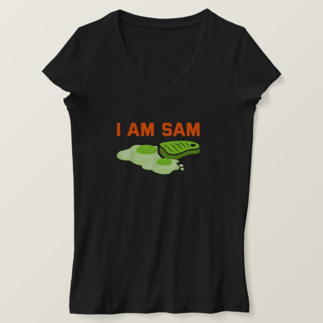 Funny Fried Green Ham and Eggs Days I Bin Sam T-Shirt (Design vorne)