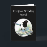 Funny, Friend Birthday, Magpie Watercolor Bird Karte<br><div class="desc">Wenn du Vögel,  Natur oder Wildtiere liebst und besonders Magpies,  dann wäre das eine tolle Geburtstagskarte,  com</div>