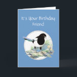 Funny, Friend Birthday, Magpie Watercolor Bird Karte<br><div class="desc">Wenn du Vögel,  Natur oder Wildtiere liebst und besonders Magpies,  dann wäre das eine tolle Geburtstagskarte,  com</div>
