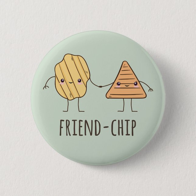 Funny Friend Chip Kartoffelchips Button (Vorderseite)