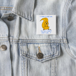 Funny Friendly Squirrel Cartoon Friendship Button