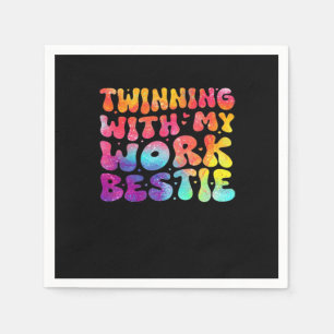 Funny Friends Twinning mit meiner Arbeit Bestie Sp Serviette
