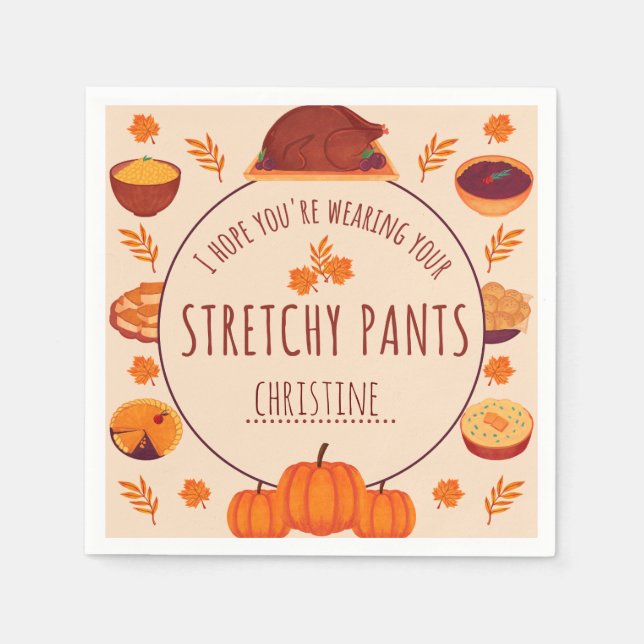 Funny Friendsgiving Party Tableware Serviette (Vorderseite)