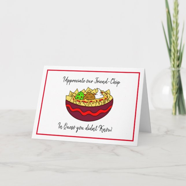 Funny Friendship Card, Food Puns Karte (Vorderseite)