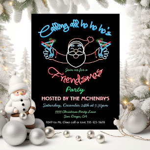 Funny Friendsmas Weihnachtsfeiertag Neon Sign Einladung