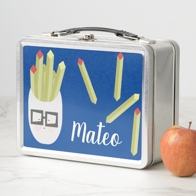 Funny Fries Kids Name Metal Lunch Box (Beispiel)