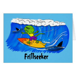 Funny frill lizard surf.