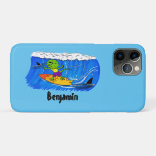 Funny frilled Halslizard Surfing Cartoon Case-Mate iPhone Hülle