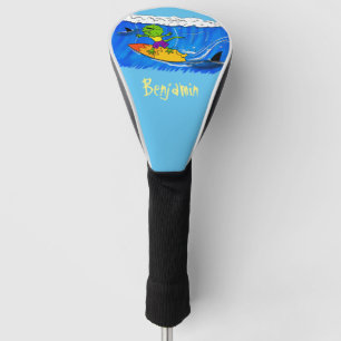 Funny frilled Halslizard Surfing Cartoon Golf Headcover