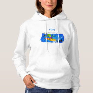 Funny frilled Halslizard Surfing Cartoon Hoodie
