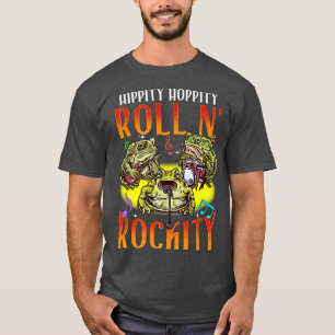 Funny Frog Band Musiker spielt Gitarrentrommeln Si T-Shirt