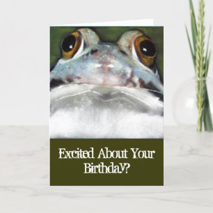 Funny Frog, Birthday Card: Original Art Karte