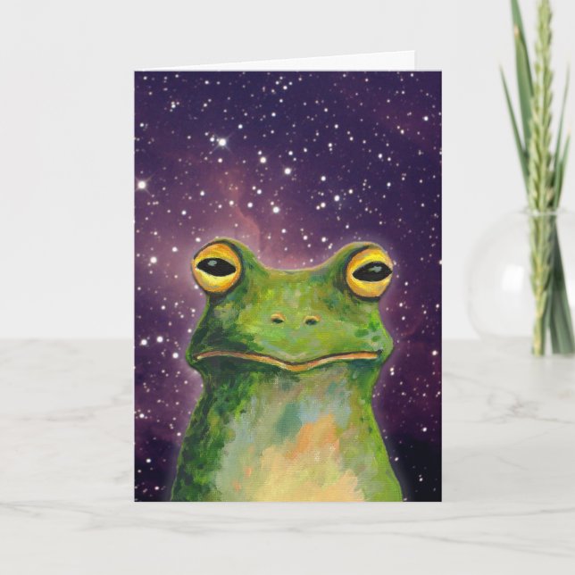 Funny Frog Birthday Karte (Vorderseite)