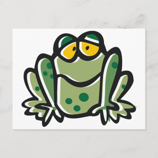 Funny Frog Cartoon Postkarte (Vorderseite)