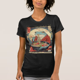 Funny Frog Eating Noodles Japanese Ramen T-Shirt