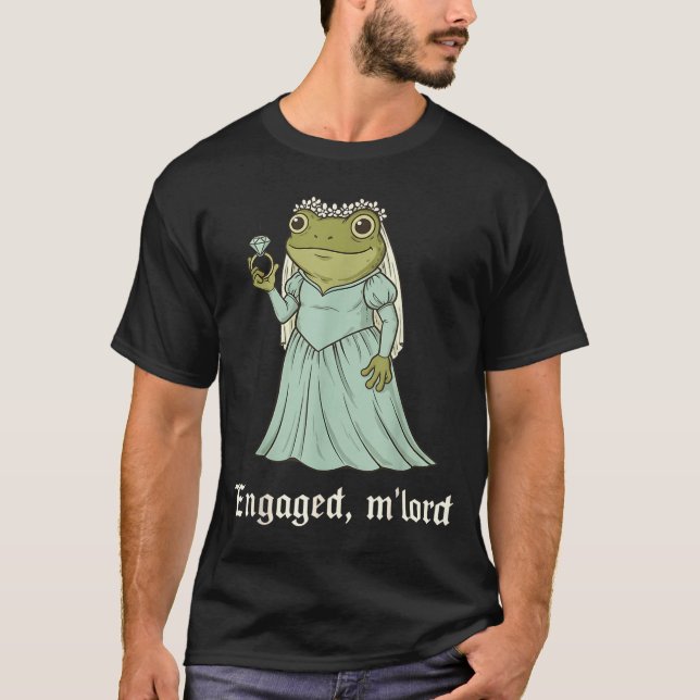 Funny Frog Engagement Matching Couples Tee Snarky  (Vorderseite)