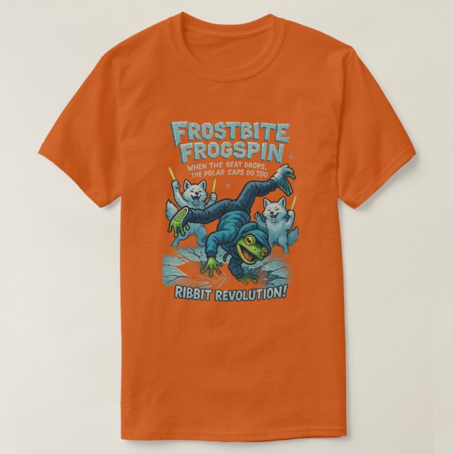 Funny frog frosbiteT-Shirt T-Shirt (Design vorne)