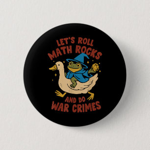 Funny Frog Gänse Lass's Roll Math Rocks und tu Button