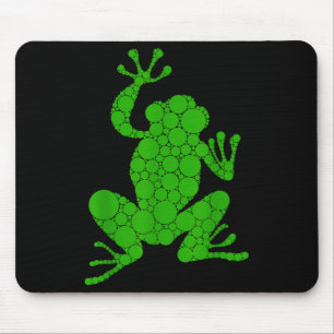 Funny Frog Lovers Polka Dot Art Student Happy Dot Mousepad