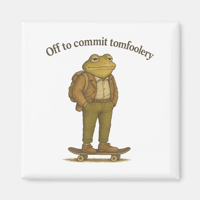 Funny Frog Meme Alberner dunkler Spaß ab, um Tom z Magnet (Vorne)