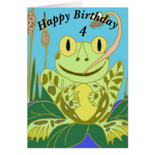 Funny Frog modifiable âge anniversaire de enfant