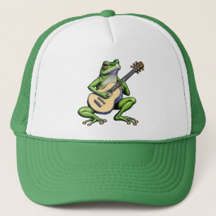 Funny Frog Playing Guitar Truckerkappe