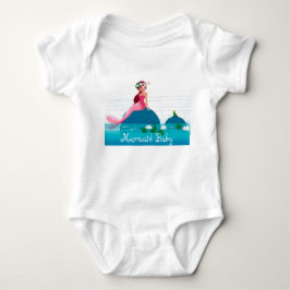 Funny Frog Prince und die süße kleine Meerjungfrau Baby Strampler