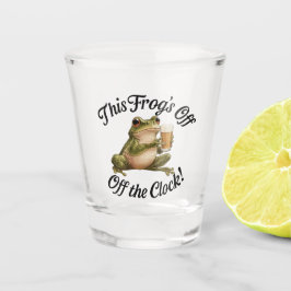 Funny Frog Retirement Beer Party Schnapsglas