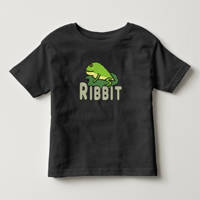Funny Frog Ribbit Kleinkind T-shirt (Vorderseite)
