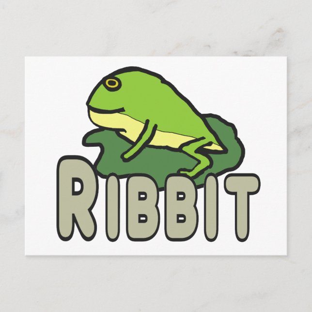 Funny Frog Ribbit Postkarte (Vorderseite)