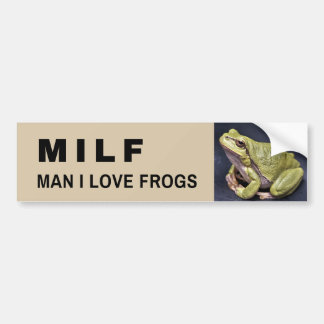Funny Frog Sticker - MILF Mann I Liebe Frösche Autoaufkleber