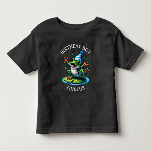 Funny Frog Themed Birthday Boy Kleinkind T-shirt