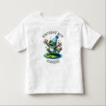 Funny Frog Themed Birthday Boy Kleinkind T-shirt<br><div class="desc">Niedlicher Frosch zum Geburtstag personalisierten Jungen T - Shirt. Cartoon toad tanzen mit einem Geburtstagshut auf.</div>