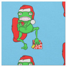 Funny Frog trägt einen Red Santa Claus Hat