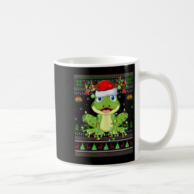 Funny Frog Ugly Christmas Sweaters Holiday Santa C Kaffeetasse (Rechts)