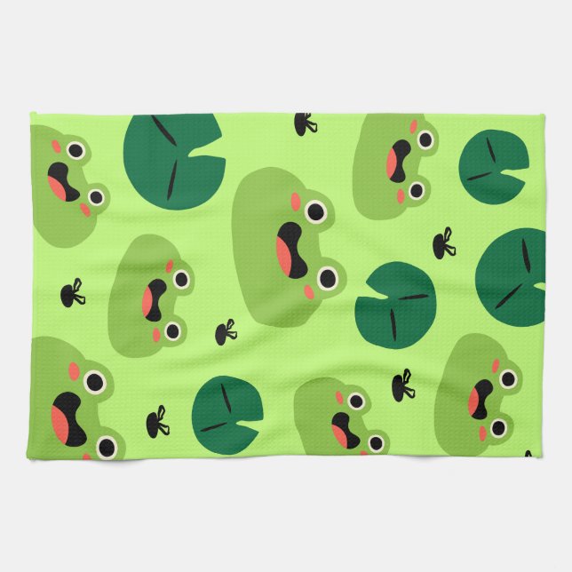 Funny Frogs Geschirrtuch (Horizontal)