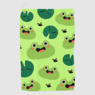 Funny Frogs Golfhandtuch