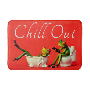 FUNNY FROGS KIND AUS. WELLNESS-CENTER ZEIT.ROT BADEMATTE