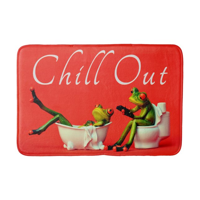FUNNY FROGS KIND AUS. WELLNESS-CENTER ZEIT.ROT BADEMATTE (Vorderseite)